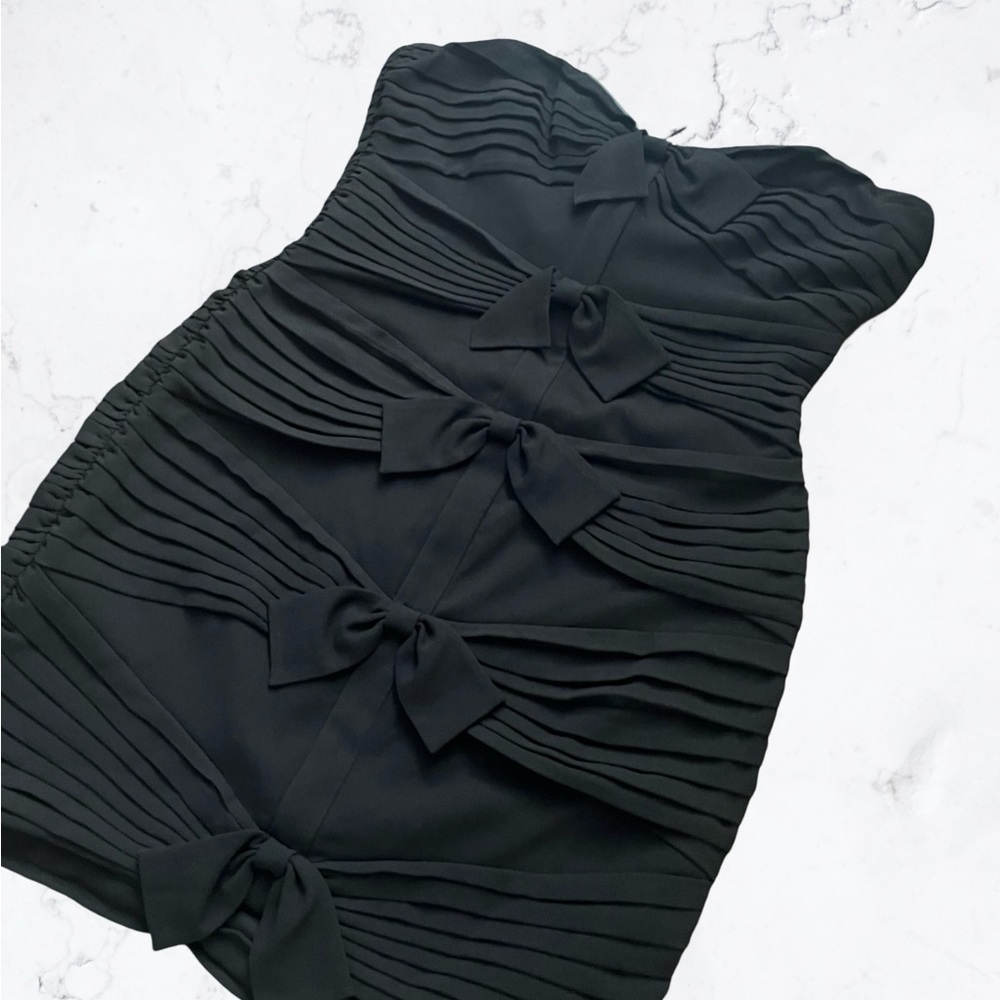 BCBG MaxAzria Black Corset Stretch Formal Dress Size 12 - Picture 4 of 8